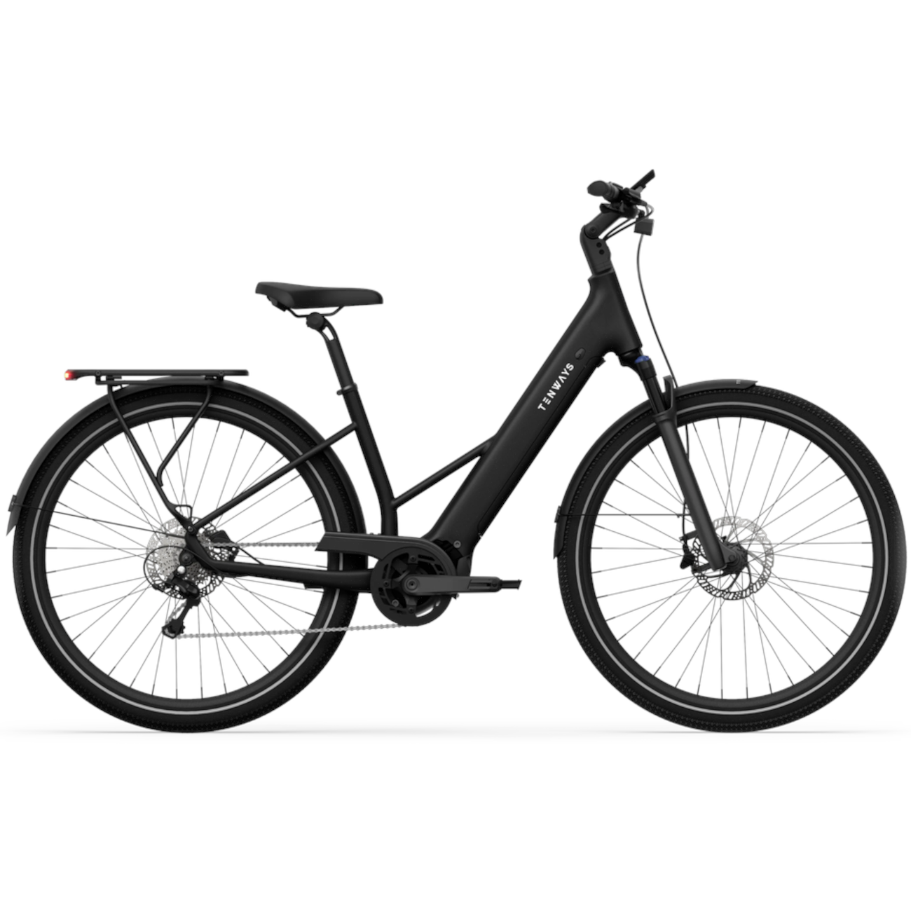 Electric bicycle TENWAYS Ago Air, Midnight Black product image