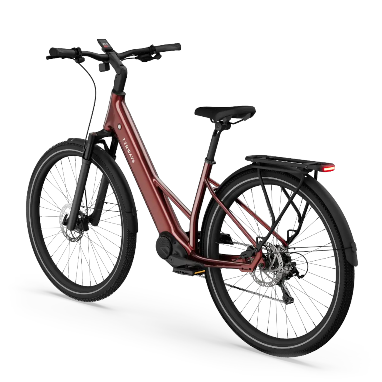 Electric bicycle TENWAYS Ago Air, Velvet Red product image