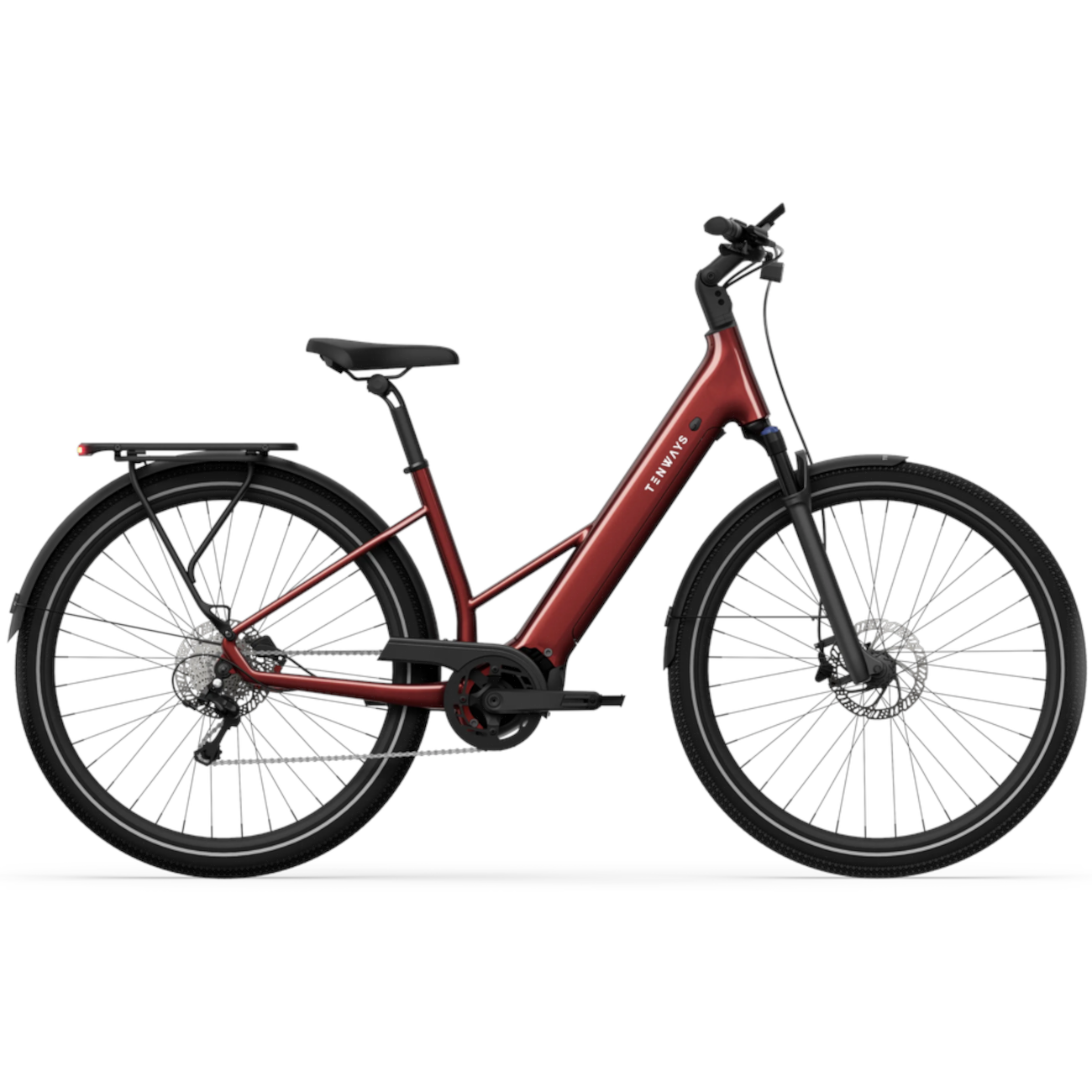 Electric bicycle TENWAYS Ago Air, Velvet Red product image